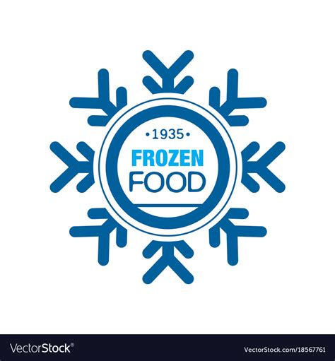 Frozen Food Since Abstract Label Royalty Free Vector