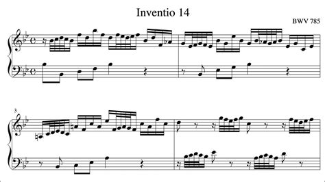 Bach Invention No 14 In B Flat Major Bwv 785 2 Clarinets In Bb