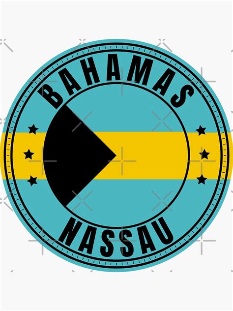 "Nassau Bahamas Flag " Sticker for Sale by worldpopulation | Redbubble