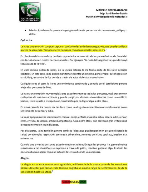 Las seis emociones básicas PDF