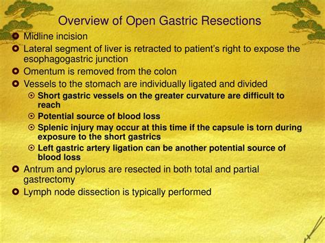 Ppt Gastric Resection General Surgical And Anesthetic Considerations