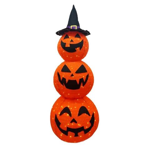 Joiedomi 5 Ft Light Up Led Pumpkin Decoration Halloween Collapsible