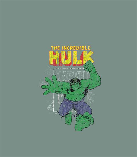 Marvel Incredible Hulk Retro Comic Stamp Logo Digital Art By Yug Indi