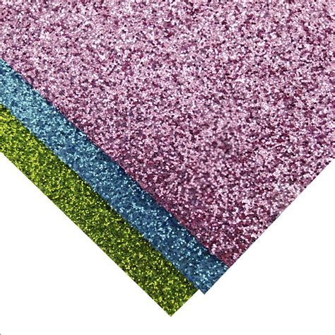 GOMA EVA 20X30CMX02MM GLITTER 1 ROSA 1 CELEST 1 VERDE ECOLOG ATLANTIK