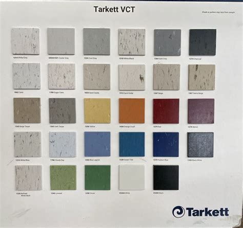 Tarkett VCT tile color chart | Vct tile, Color tile, Sand castle