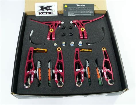 Kcnc V6 Vb6 Ultra Light Mtb V Brake Set Al6061 Fully Cnc 314g Red Color Bike Stuff Red Color