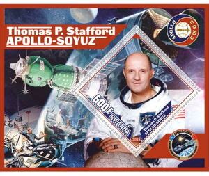 Stamp Space Apollosoyuz Thomas P Stafford Rwanda Illegal Stamps