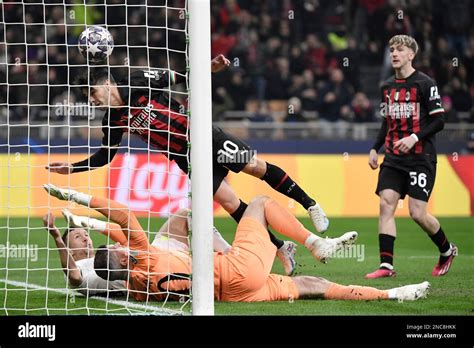 Milano Italy Th Feb Brahim Diaz Of Ac Milan Scores The Goal