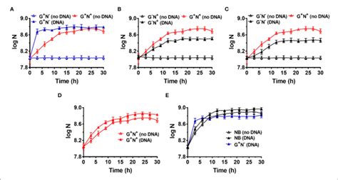 Growth Curves For Escherichia Coli In The Presence Dna Or Absence Download Scientific