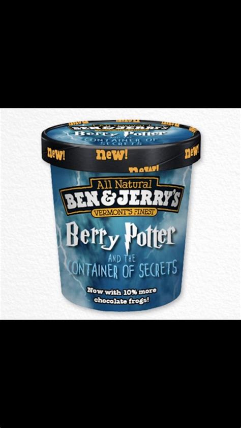 Pin By Miles Straiton On Potterhead Lightning Has Struck Ben And Jerrys Ice Cream Potter