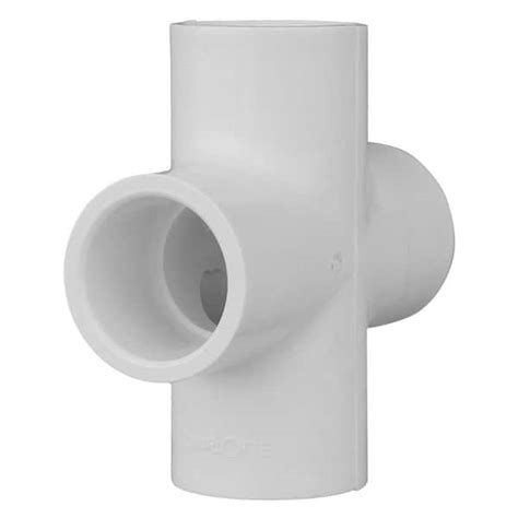 Charlotte Pipe 1 In Pvc Schedule 40 S X S X S X S Cross Fitting Pvc024100800hd The Home Depot