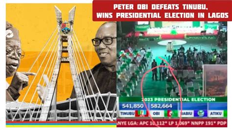 Breaking News Peter Obi Defeats Tinubu And Atiku Won Presidential