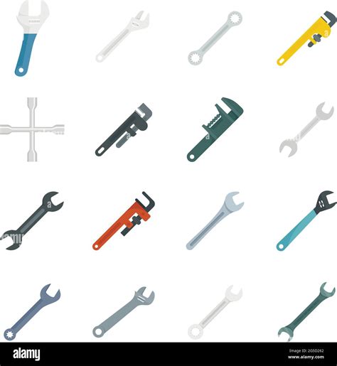 Wrench Icons Set Flat Vector Isolated Stock Vector Image Art Alamy