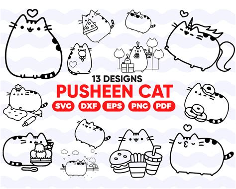 Pusheen Cat Svg