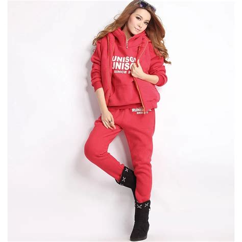 Women Winter Suits 3 Pieces Sets With Jackets Letters Print Winter Tracksuit Women Thick Sets