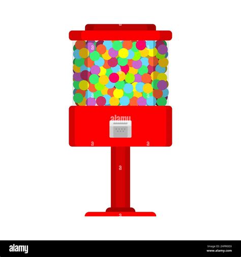 Gumball Machine Isolated Candy Machine Vector Illustration Stock