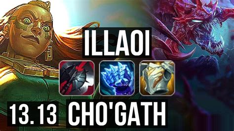 Illaoi Vs Cho Gath Top M Mastery Solo Kills Games Euw