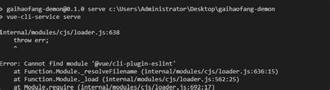 Vue Reports Error Error Cannot Find Module Vue Cli Plugin Eslint