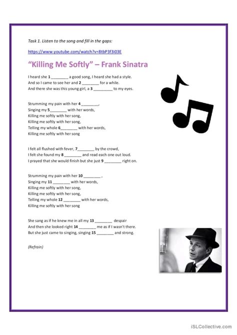 Frank Sinatra - Killing me softly so…: English ESL worksheets pdf & doc