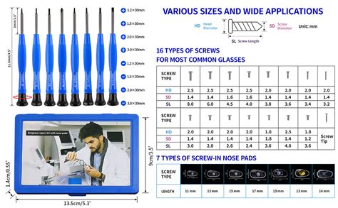 Upgrade Version Magnetic Eye Glass Repairing Kit Eyeglass Repair Tool