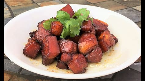 หมูสามชั้นรวนเค็ม ขีอิ้ว Stir Fried Pork Belly With Soy Sauce Youtube