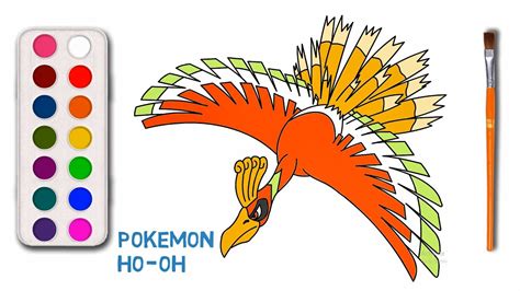 Vẽ Pokemon Ho-oh | Pokemon Huyền Thoại | How To Draw Ho-oh Pokemon - YouTube