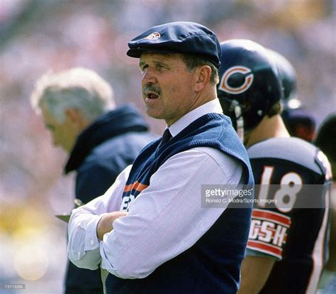 Head Coach Mike Ditka of the Chicago Bears during a game against the ...