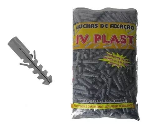 Bucha 8mm Fixação Tijolo Sem Aba anel C 1000 Peças Ivplast MercadoLivre