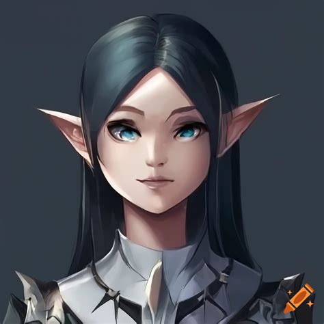 Concept Art Of A Confident Female Elf With Spiked Armor On Craiyon