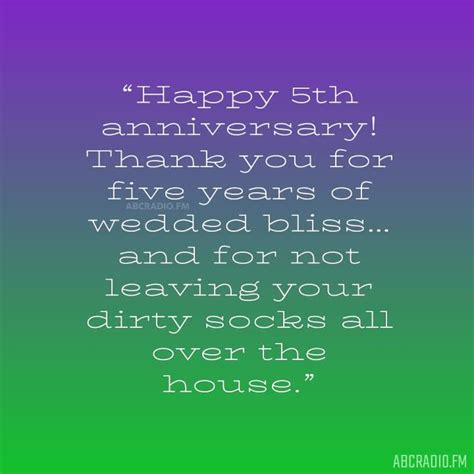 5TH WEDDING ANNIVERSARY FUNNY QUOTES FOR HUSBAND AbcRadio Fm