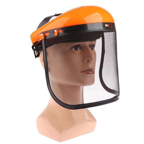 Garden Grass Trimmer Safety Helmet Hat With Full Face Mesh Visor For Logging Brush Cutter