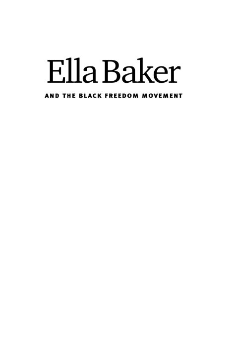 Solution Ella Baker And The Black Freedom Movement Lecture Studypool