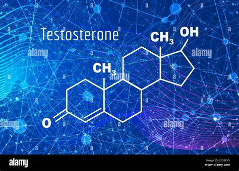 Formule Moléculaire Chimique De La Testostérone Dhormone Illustration