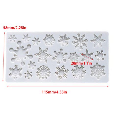 Christmas Snowflake Silicone Fondant Mold Cake Decorating Handmade Tools Toobra Ebay