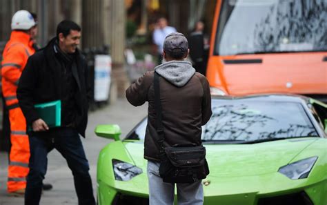 Green Lamborghini In Manchester City Centre Manchester Evening News