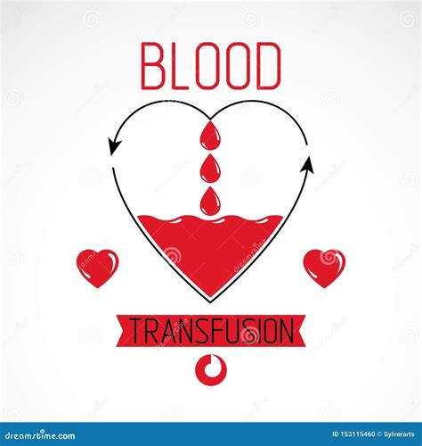 Blood Donation And Blood Transfusion Concept Vector Symbol Created With