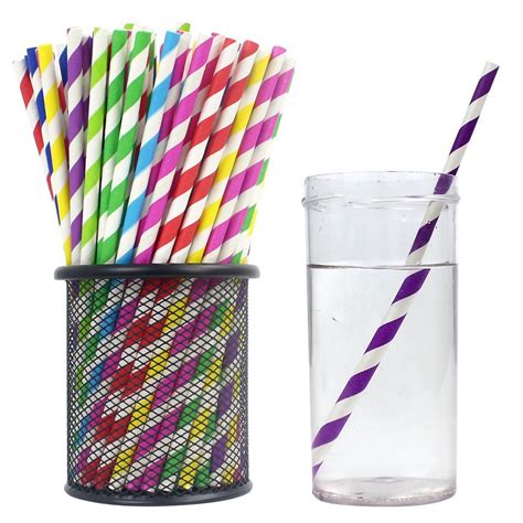 Biodegradable Disposable Individual Wrapped Paper Straws Eco Friendly