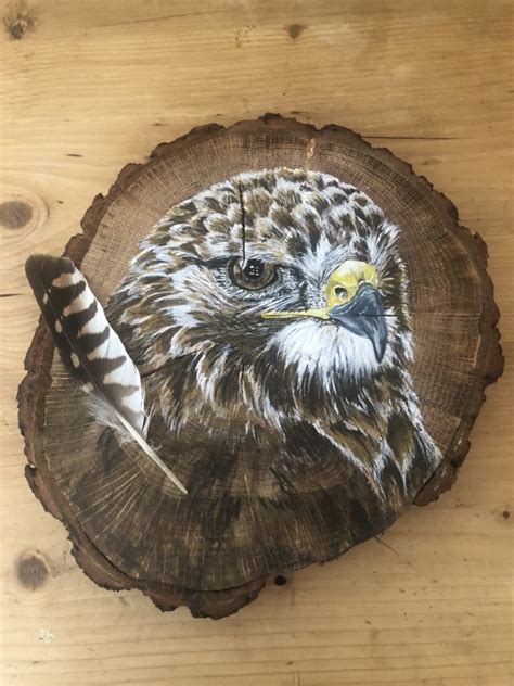 Holzscheibe Klein Bussard My Nature Art