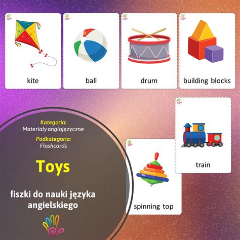 Toys Zabawki Fiszki W J Zyku Angielskim Dla Dzieci Do Druku