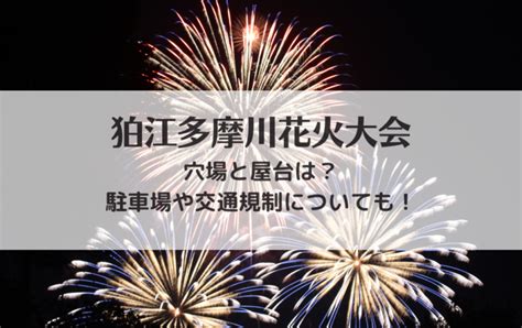 狛江多摩川花火大会2023穴場と屋台は？駐車場や交通規制についても！