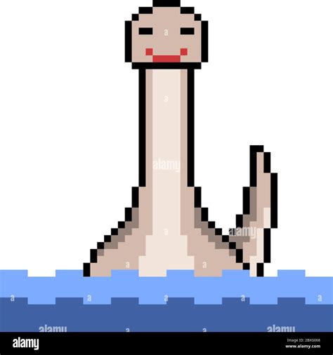 Vector Pixel Art Loch Ness Monster Stock Vector Image And Art Alamy