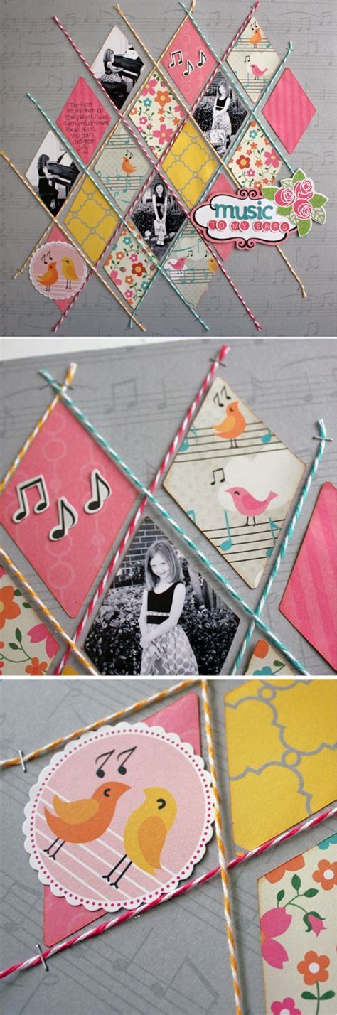 Cute and Cheap DIY Scrapbook Ideas | Diamond Twine by DIY Ready at http://diyready.com/cool ...