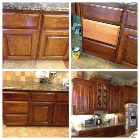 Gel Stain Kitchen Cabinets Before After Things In The Kitchen