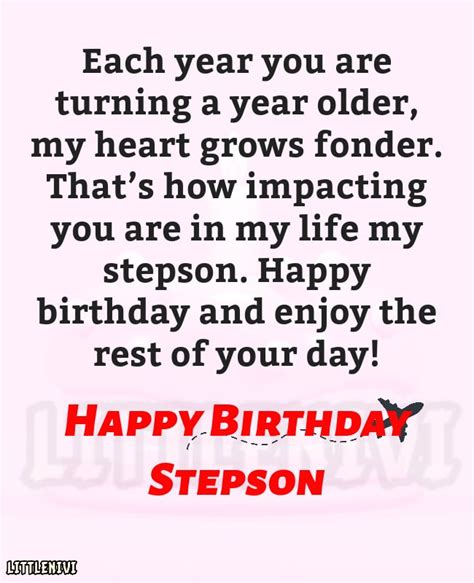 70 Birthday Wishes For Stepson Quotes And Messages Littlenivicom