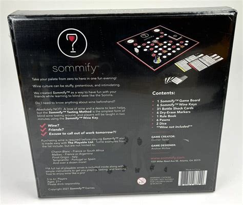 Sommify The Board Game For Wine Lovers A Blind Wine Tasting Game New