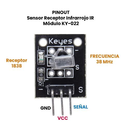 MÓDULO SENSOR RECEPTOR INFRARROJO KY 022 Grupo Electrostore