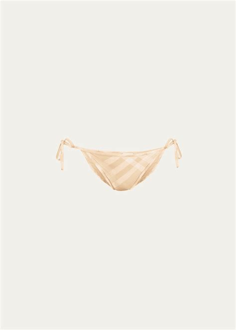 Burberry Signature Check Tie Bikini Bottoms Bergdorf Goodman