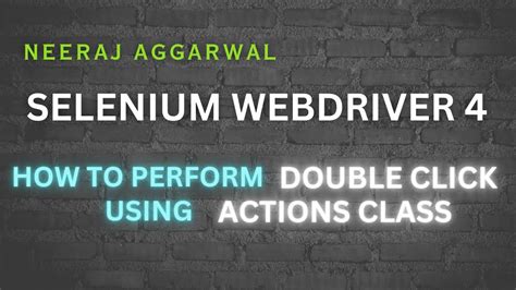 Double Click Using Actions Class From Selenium Webdriver Using Java