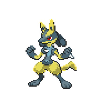 Pixel Art Pokemon Lucario at gansantinoblog Blog