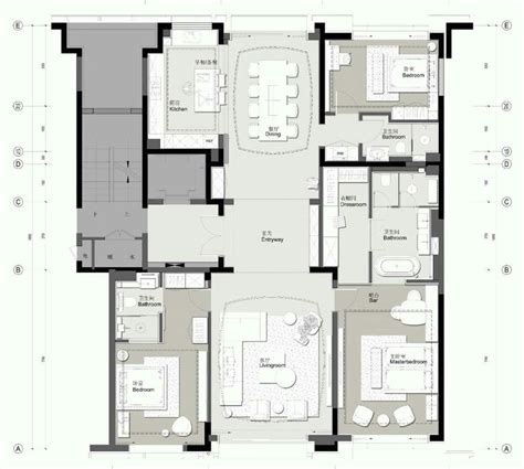 The Floor Plan For An Apartment With Three Bedroom And Two Bathroom